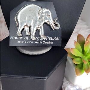 House of Morgan Pewter Elephant Brooch
